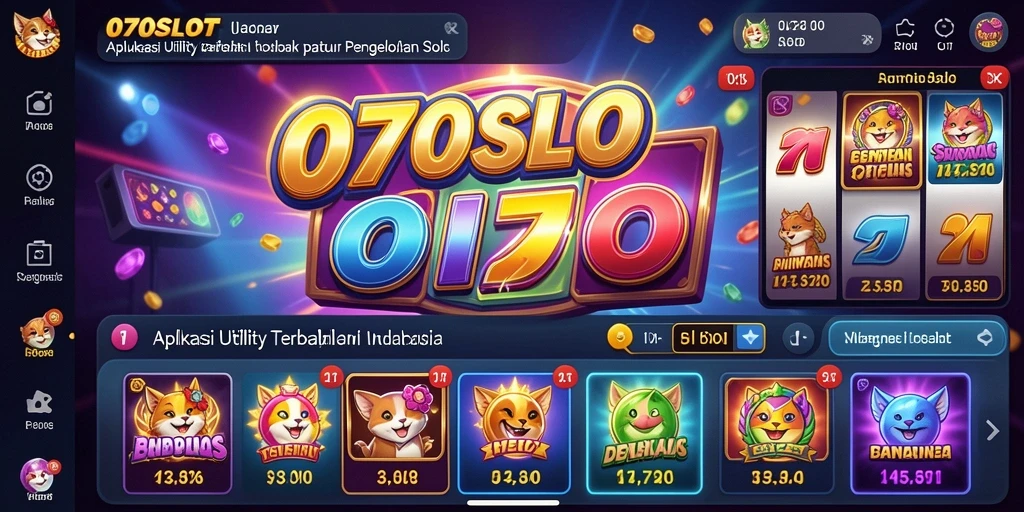 Tampilan antarmuka 070SLOT yang modern dan user-friendly.
