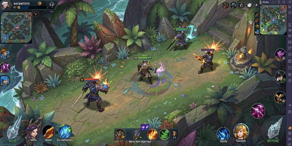 Tampilan gameplay yang seru dari BATAMTOTO saat pertarungan intens.
