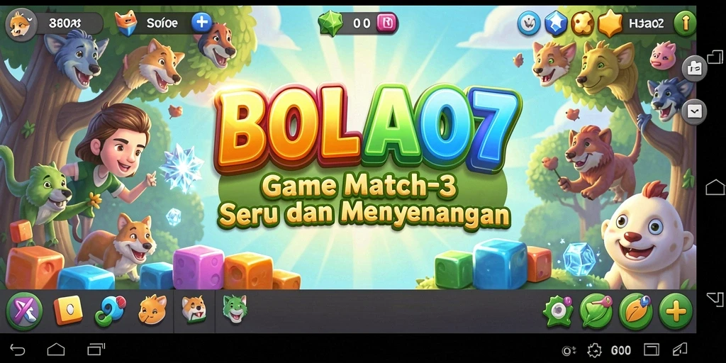 Tangkap momen seru permainan Match-3 BOLA07 dengan grafis menarik.