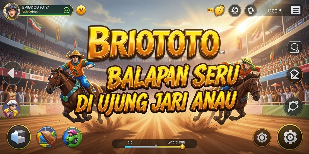 Tampilan menarik dari gameplay BRIOTOTO di lintasan balap.