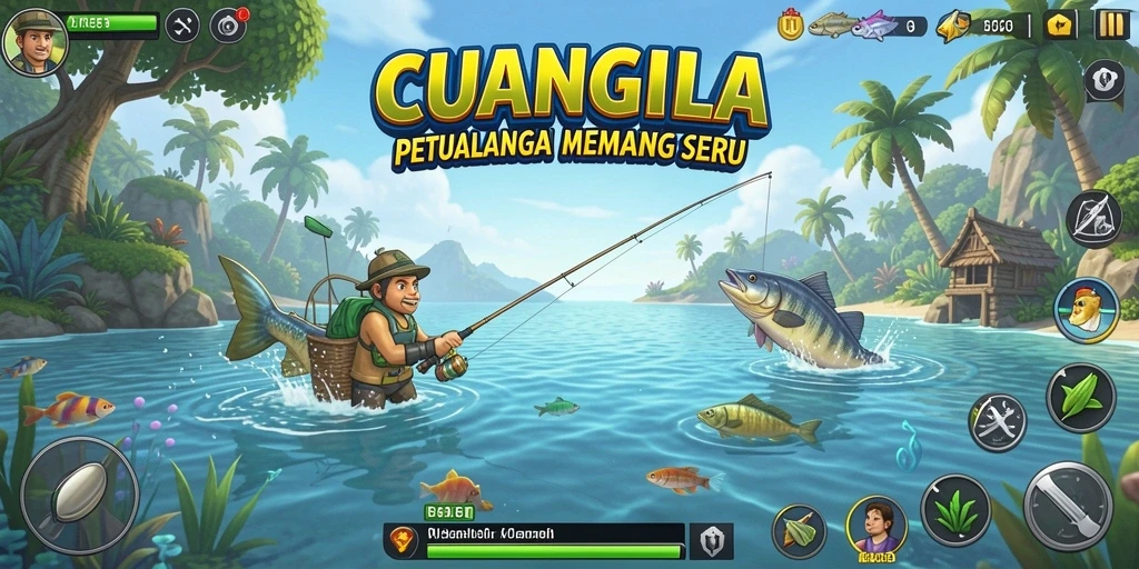 Gameplay menarik dalam <strong>CUANGILA</strong> saat memancing dengan teman-teman.