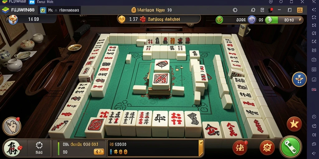 Tampilan menarik dari gameplay Mahjong di FUJIWIN88.