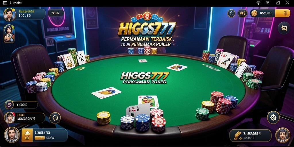 Screenshot HIGGS777 menampilkan gameplay menarik Poker.