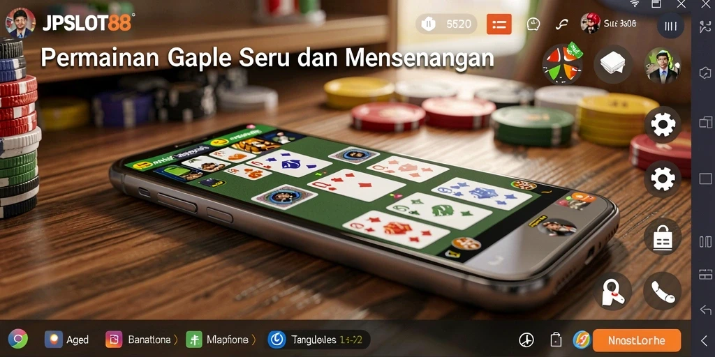 Tampilan gameplay Gaple yang seru di JPSLOT88.