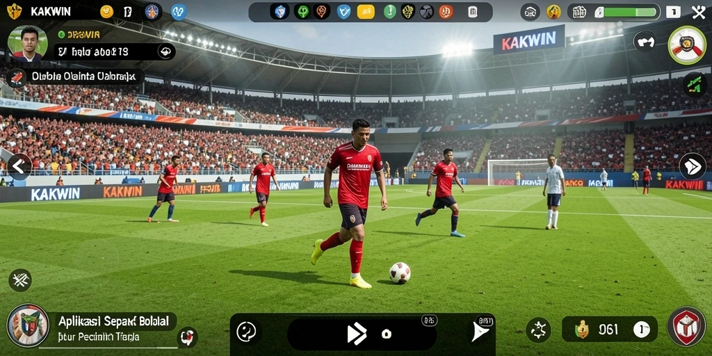 Tampilan seru dari gameplay KAKWIN yang mendebarkan di lapangan hijau.