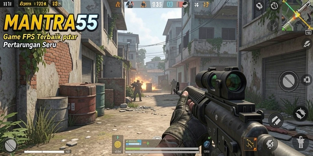 Gameplay seru dari MANTRA55 yang penuh aksi dan strategi.