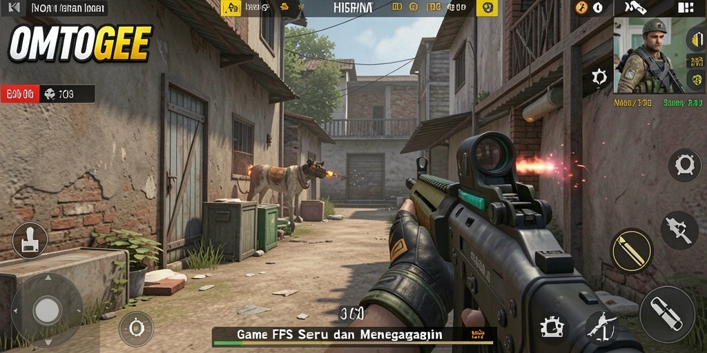 Tampilan gameplay seru dari OMTOGEL dengan aksi FPS yang intens.