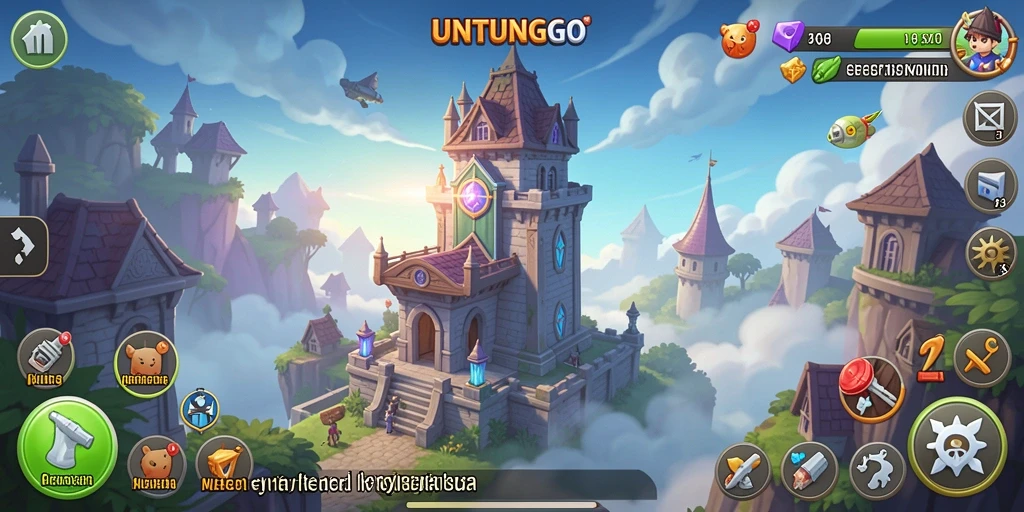 Screenshot menunjukkan aksi seru dalam permainan Tower Defense.