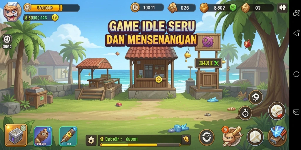 Gameplay V21 yang menarik dan menyenangkan dengan elemen Idle.