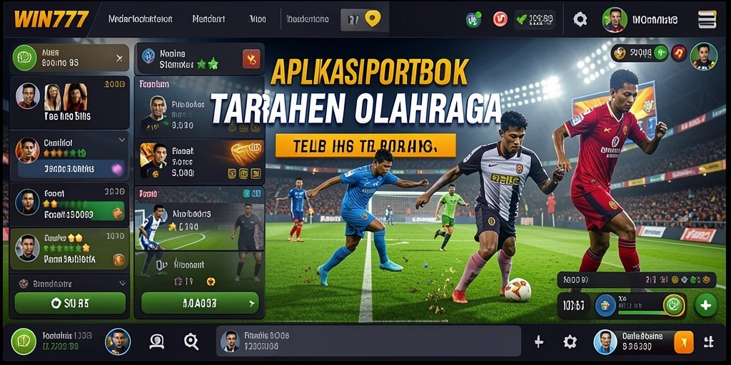 Tampilan screenshot utama WIN777 menampilkan aksi taruhan olahraga yang seru.