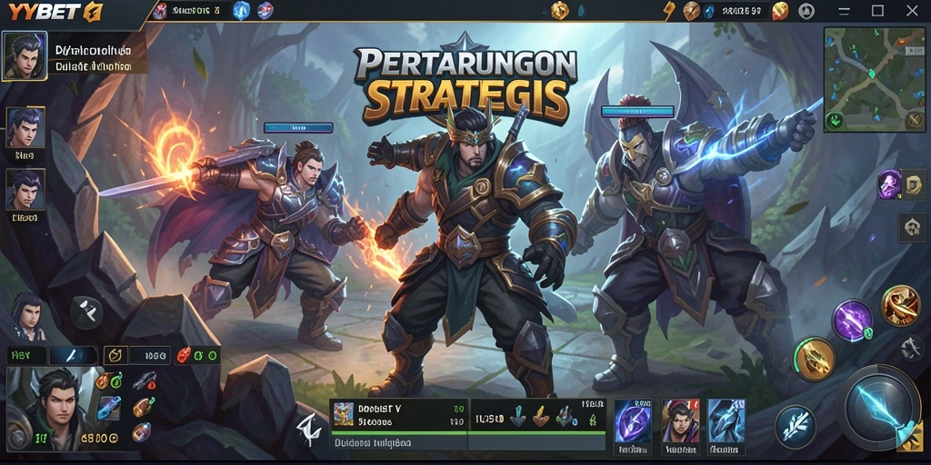 Screenshot utama YYBET menampilkan aksi tim yang mendebarkan dalam pertempuran MOBA.
